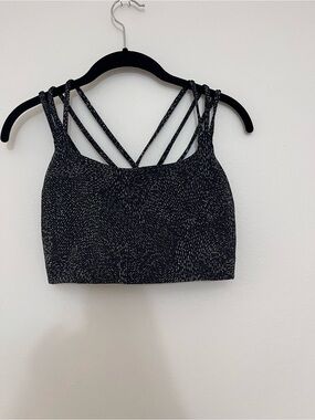Athleta Black Strappy Sports Bralette Top